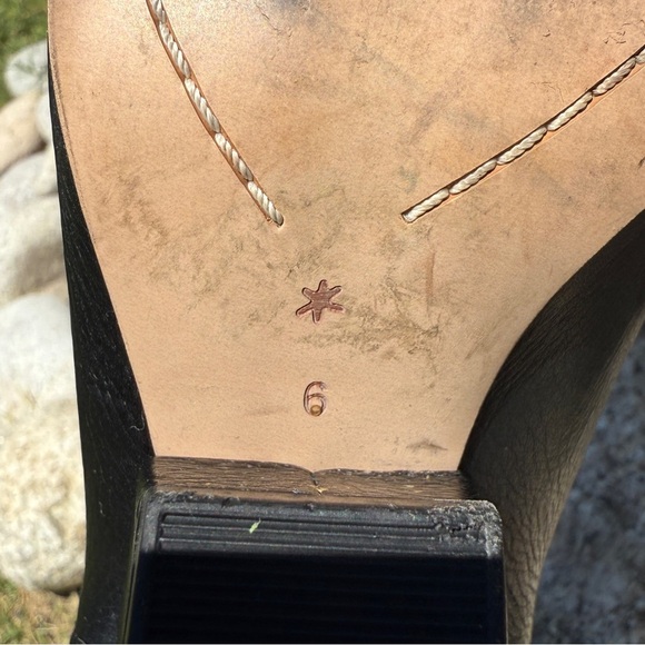 Splendid Cheryl Women's Black Leather Cone Heel Ankle Booties Size 9 Casual - Picture 8 of 8